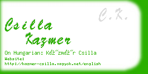 csilla kazmer business card